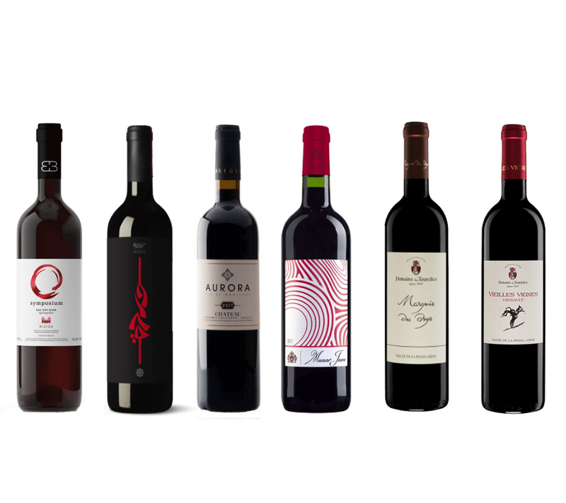 Rotwein Paket Mittelmeer - Wein aus dem Libanon und Griechenland - Mediterraner Wein - Libanesischer Rotwein - Griechischer Wein kaufen